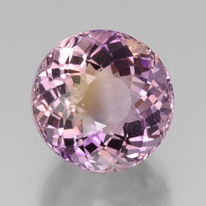 Ametrina naturale bicolore da 13,98 ct, taglio rotondo, VVS