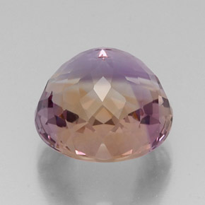 Ametrina naturale bicolore da 13,98 ct, taglio rotondo, VVS