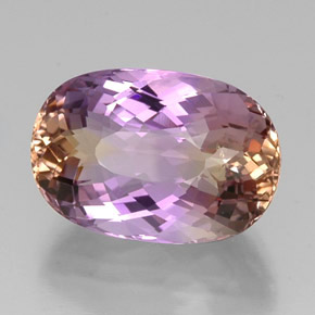 Ametrina naturale bicolore da 16,93 ct, taglio ovale, VS