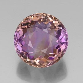 Ametrina naturale bicolore da 16,30 ct, taglio rotondo, VVS