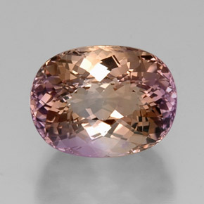 Ametrina naturale bicolore da 11,43 ct, taglio ovale, VVS