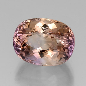 Ametrina naturale bicolore da 11,43 ct, taglio ovale, VVS