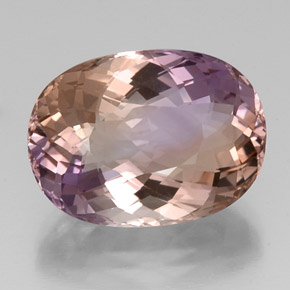 Ametrina naturale bicolore da 17,90 ct, taglio ovale, IF