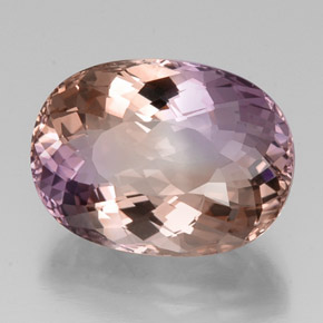 Ametrina naturale bicolore da 17,90 ct, taglio ovale, IF