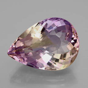 Ametrina naturale bicolore da 13,77 ct, taglio a pera, VVS