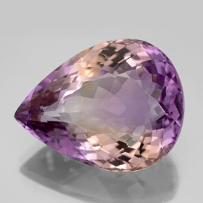 Ametrina naturale bicolore da 13,91 ct, taglio a pera, VS