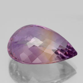 Ametrina naturale bicolore da 13,91 ct, taglio a pera, VS
