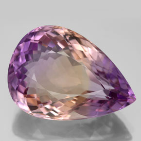 Ametrina naturale bicolore da 15,99 ct, taglio a pera, VS
