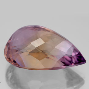 Ametrina naturale bicolore da 15,99 ct, taglio a pera, VS