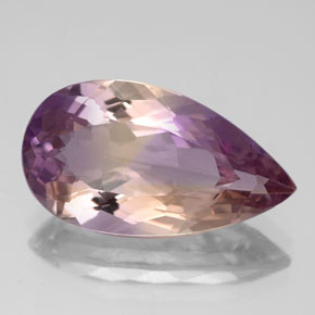 Ametrina naturale bicolore da 6,36 ct, taglio a pera, VVS