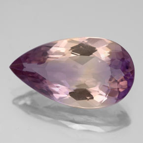 Ametrina naturale bicolore da 6,36 ct, taglio a pera, VVS