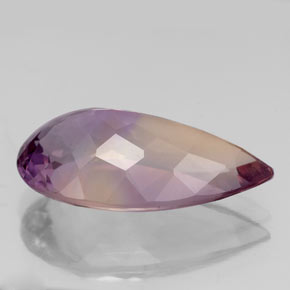 Ametrina naturale bicolore da 6,36 ct, taglio a pera, VVS