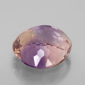 Ametrina naturale bicolore da 9,41 ct, a forma di cuore, VS