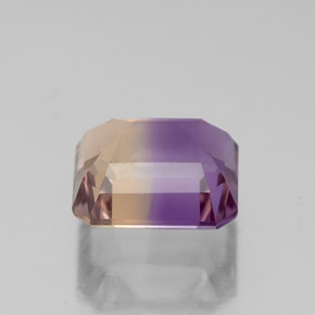 Ametrina naturale bicolore da 2,97 ct, taglio smeraldo, VS