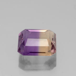 Ametrina naturale bicolore da 3,06 ct, taglio smeraldo, VS