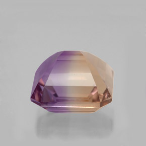 Ametrina naturale bicolore da 5,98 ct, taglio smeraldo, VVS-VS