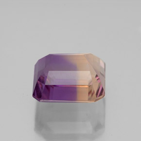 Ametrina naturale bicolore da 4,26 ct, taglio smeraldo, VVS-VS