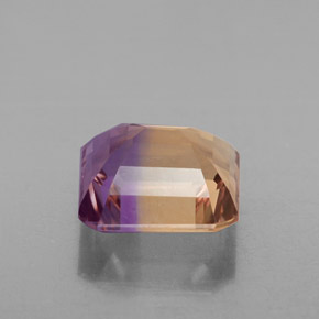 Ametrina naturale bicolore da 4,37 ct, taglio smeraldo, VS