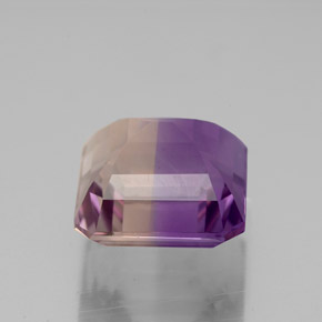 Ametrina naturale bicolore da 4,74 ct, taglio smeraldo, VVS-VS