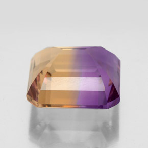 Ametrina naturale bicolore da 9,94 ct, taglio smeraldo, VS