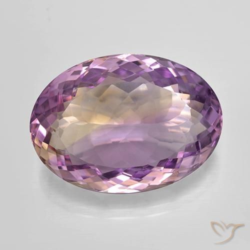 13.95ct Naturale Bi-Colore Ametrino, Ovale, VVS
