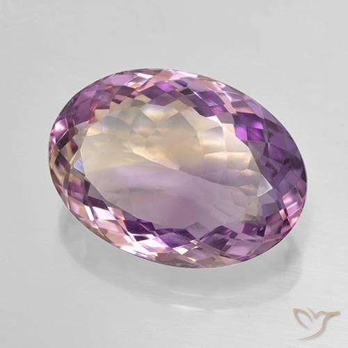Ametrino Bi-Colore naturale da 13.95 ct, Ovale, VVS
