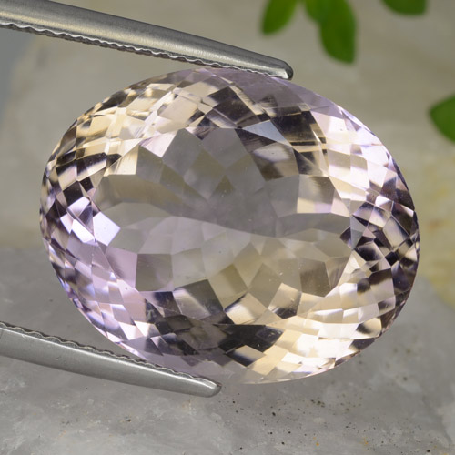 Ametrino Bi-Colore naturale da 16.69 ct, Taglio ovale, VVS-VS