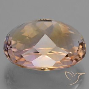Ametrino Bi-Colore naturale da 24.62 ct, Taglio ovale, VVS
