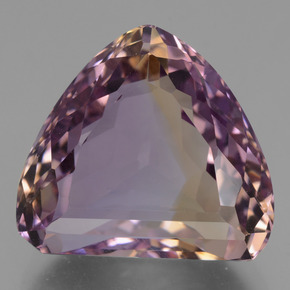 Ametrino Bi-Colore naturale da 15.40 ct, Taglio trillion, VVS