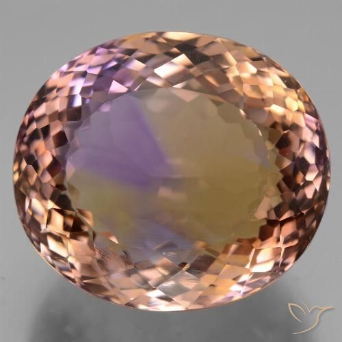 31.82ct Naturale Bi-Colore Ametrino, Ovale, VVS