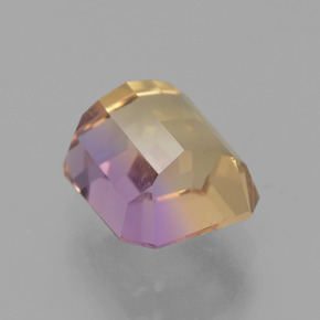 Ametrina naturale bicolore da 3,06 ct, taglio smeraldo, VS