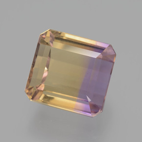 Ametrino Bi-Colore naturale da 6.32 ct, Taglio smeraldo, VVS