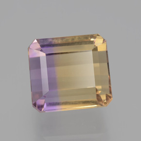 Ametrino Bi-Colore naturale da 6.32 ct, Taglio smeraldo, VVS