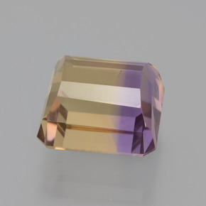 Ametrino Bi-Colore naturale da 6.32 ct, Taglio smeraldo, VVS