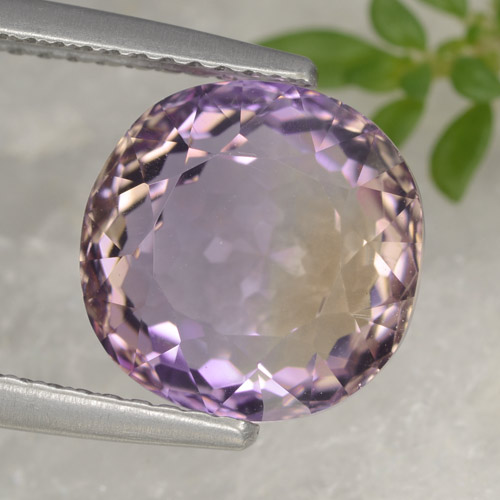 Ametrina naturale bicolore da 5,22 ct, taglio ovale, VVS