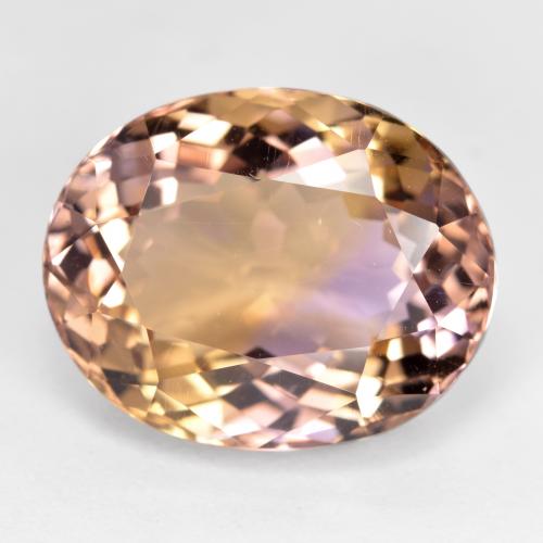 Ametrino Bi-Colore naturale da 10.12 ct, Taglio ovale, VVS-VS