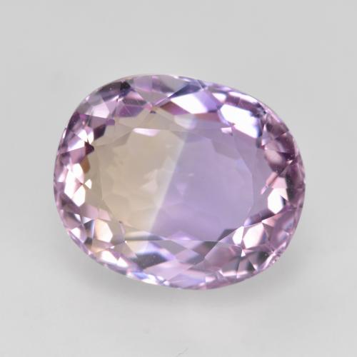 Ametrina naturale bicolore da 4,58 ct, taglio ovale, VVS