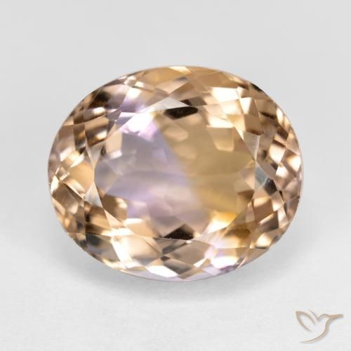 Ametrino Bi-Colore naturale da 8.76 ct, Taglio ovale, VVS
