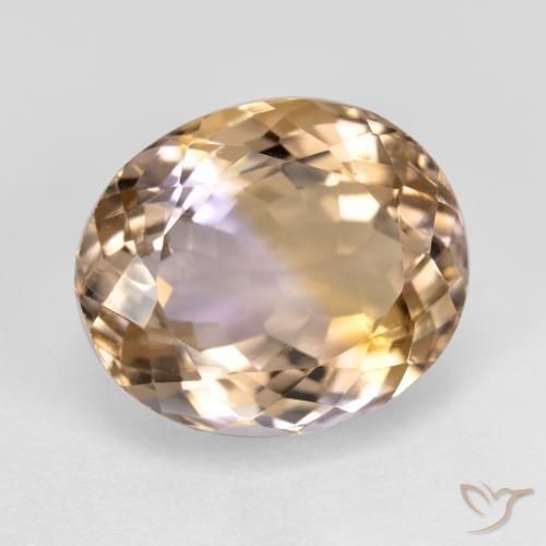 Ametrino Bi-Colore naturale da 8.76 ct, Taglio ovale, VVS