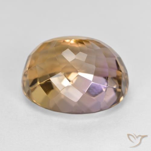 Ametrino Bi-Colore naturale da 8.76 ct, Taglio ovale, VVS