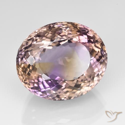 Ametrino Bi-Colore naturale da 17.07 ct, Ovale, VVS-VS