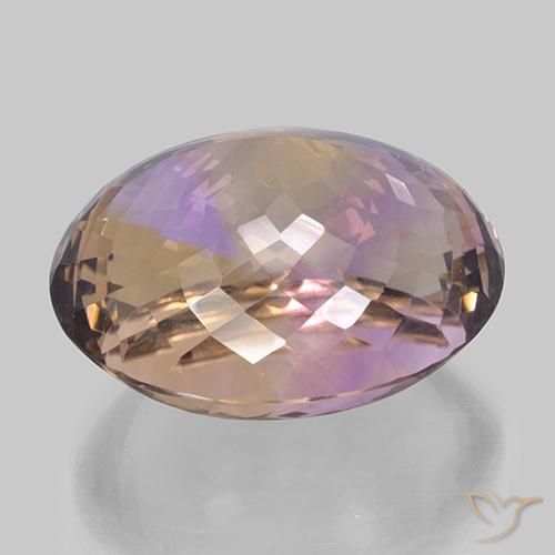 Ametrino Bi-Colore naturale da 52.90 ct, Ovale, VVS