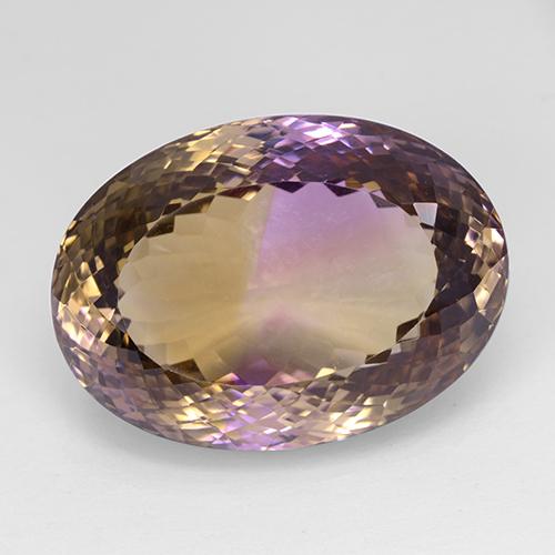 Ametrino Bi-Colore naturale da 50.98 ct, Taglio ovale, IF