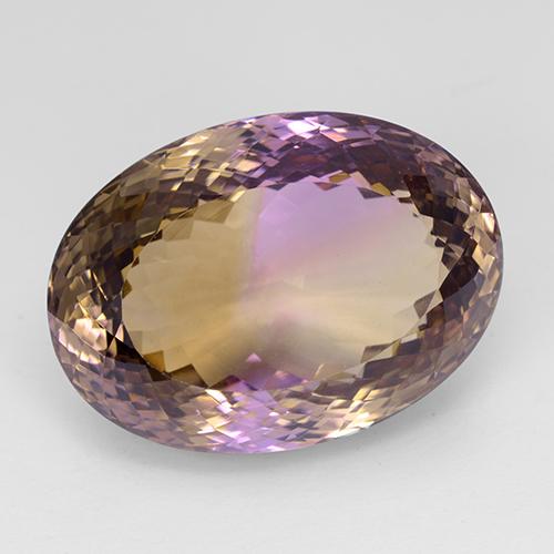 Ametrino Bi-Colore naturale da 50.98 ct, Taglio ovale, IF