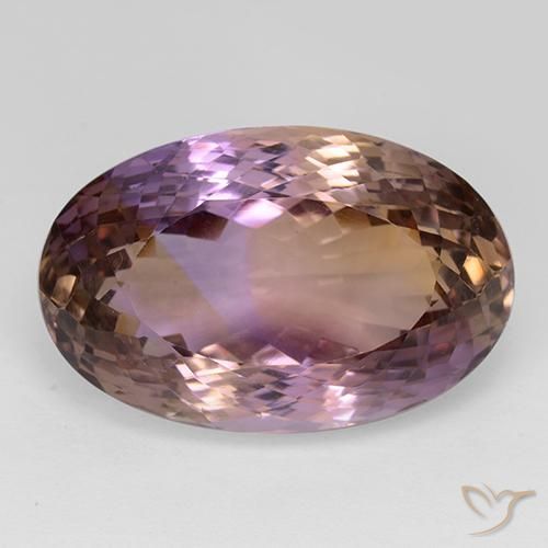 33.42ct Naturale Bi-Colore Ametrino, Ovale, VVS