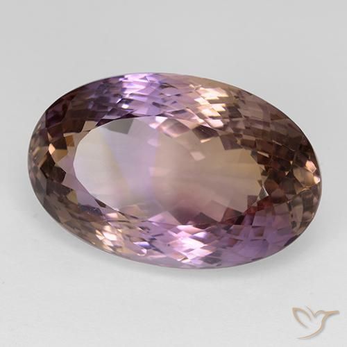 Ametrino Bi-Colore naturale da 33.42 ct, Ovale, VVS
