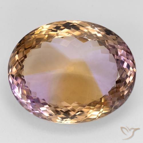 45.17ct Naturale Bi-Colore Ametrino, Ovale, IF