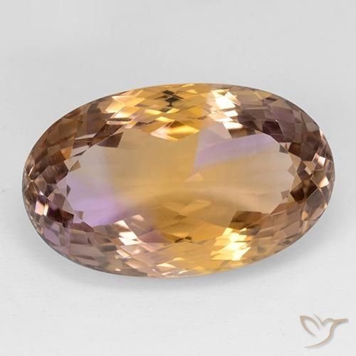 30.84ct Naturale Bi-Colore Ametrino, Ovale, VVS