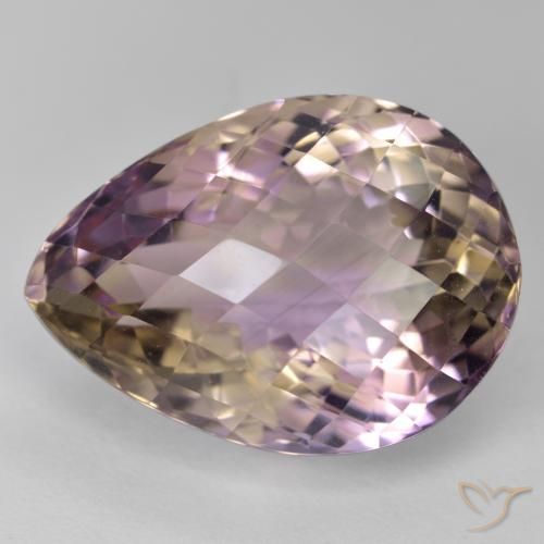19.05ct Naturale Bi-Colore Ametrino, Forma a pera, VS