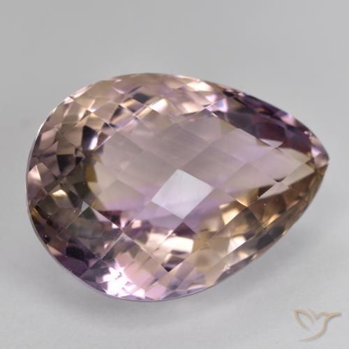 Ametrino Bi-Colore naturale da 19.05 ct, Forma a pera, VS